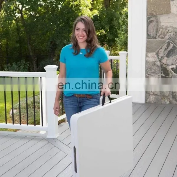 Portable Outdoor Furniture 8ft White Rectangular Plastic Foldable Banquet Catering Bbq Camping Picnic Folding Table photo-4
