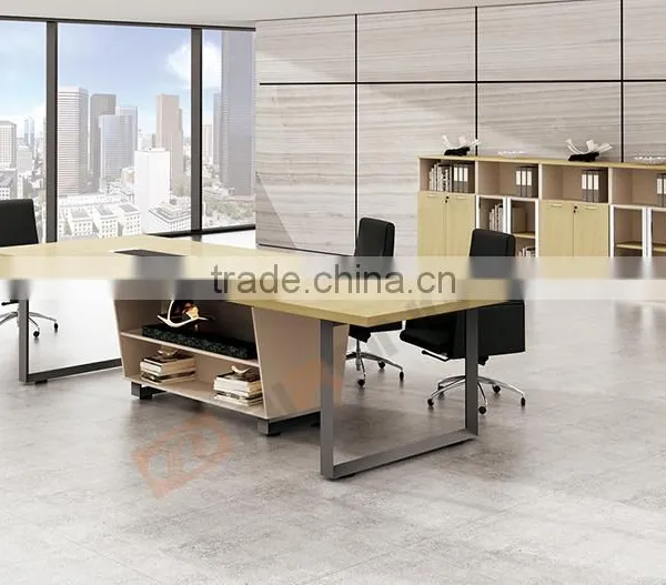 Steel Legs 2.4 Meter Long Modern Meeting Conference Table for Office Furniture photo-2