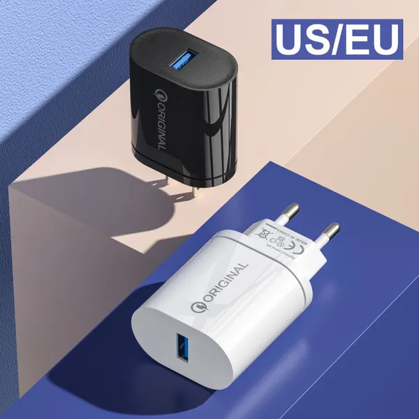 US EU Plug USB Fast Charing Wall Charger 1M USB Cable For IPhone For Huawei for Xiaomi photo-5