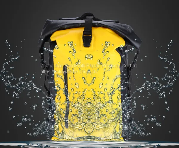 Waterproof Floatable Backpack for Surfing, Kayaking, Hiking, Camping, Water Sports, Yellow photo-4