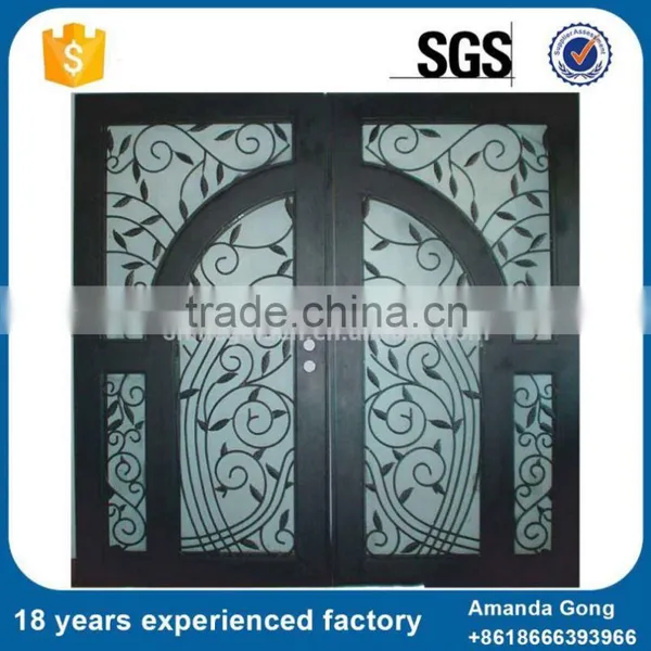 Stable Quality Old Entry Wrought Iron Single Security Door photo-4