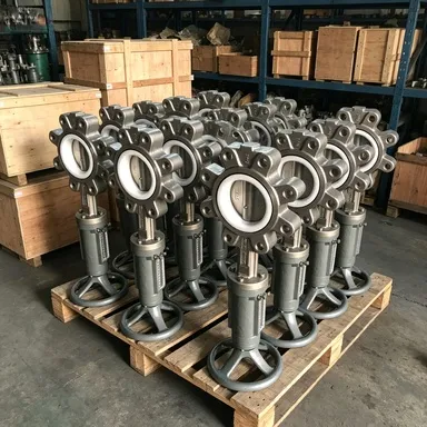GB/T3036-94 Marine Lug Type Butterfly Valve Stainless Steel PTFE Lined Screw Manual Butterfly Valve