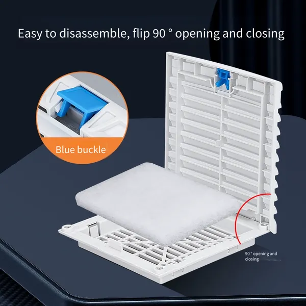 Axial Flow Fan Ventilation Filter Screen Set, Dustproof and Heat-dissipating Fan Louver Mesh Cover for Cabinets, Electrical Control Distribution Boxes, zl - 804 804.230 photo-3