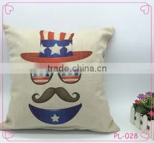 European and American Fashion Hat Glasses Beard Pillowcase Factory Direct Sale