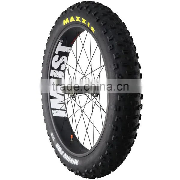 China Fatbike Wheel 26er Carbon Fat Bike Wheels 90mm Width With Maxxis Tire 26*4.8mm 2 Years Warranty photo-3