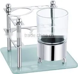 Stainless steel table toothbrush / single glass tumbler holder