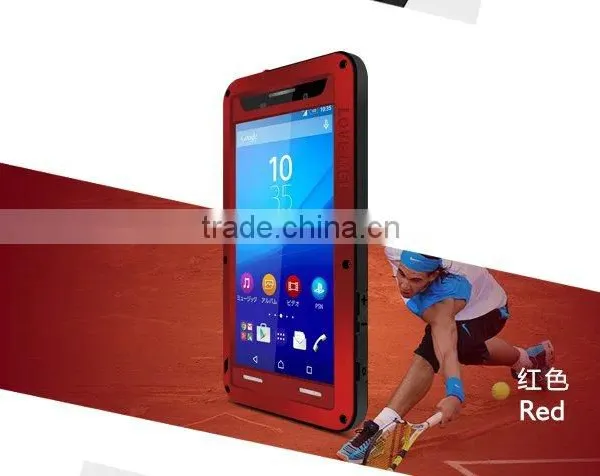 Original Love Mei Waterproof Case For Sony Xperia m5 Shockproof Metal Powerful Gorilla Glass Hybrid Phone Cover Case TB-0151 photo-4