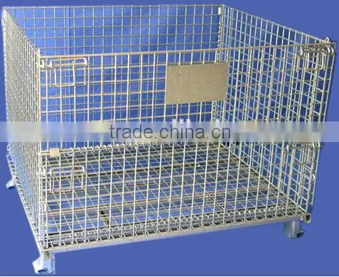 Foldable Steel Pallet Basket Container/grocery Shelves Containers photo-3