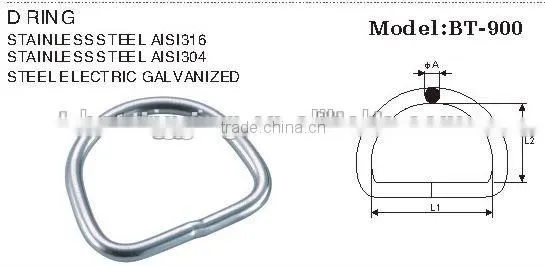 Stainless Steel AISI 316 304 D-Ring/All Size Available D Ring/Factory Price D Ring photo-2