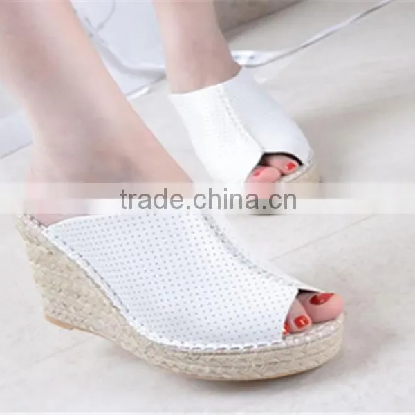 Sexy Summer Fashion Wedge High Heel Sandals With Hole Durable Shoes Women 2016 photo-2