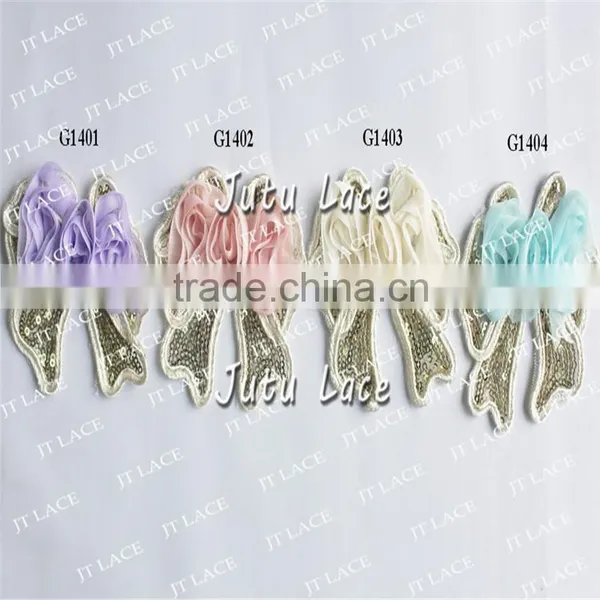 IN Stock 5 INCH Shabby Fabric Flowers Hair BOW Accessory photo-4