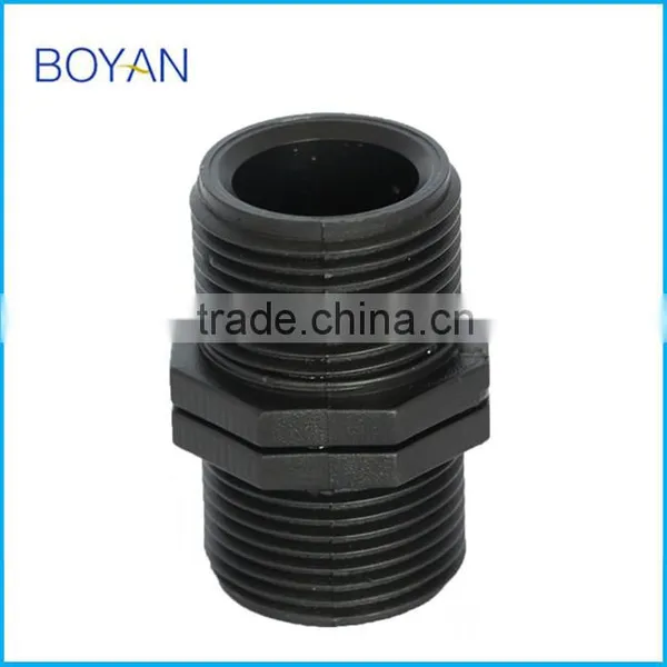 China Factory Plastic Pipe Fitting PN16 Black PE Male Coupling photo-2