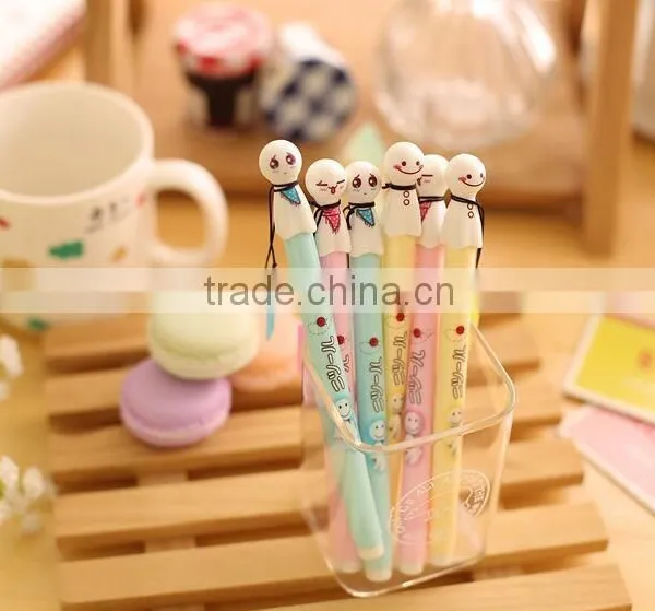0.38mm Cute Expressions Snowman Gel Pen Ink Marker Pen School Office Supply Escolar Papelaria photo-4