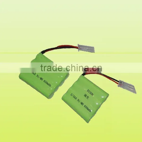 NiMH Rechargeable Battery Pack 2/3AA 650mAh Battery