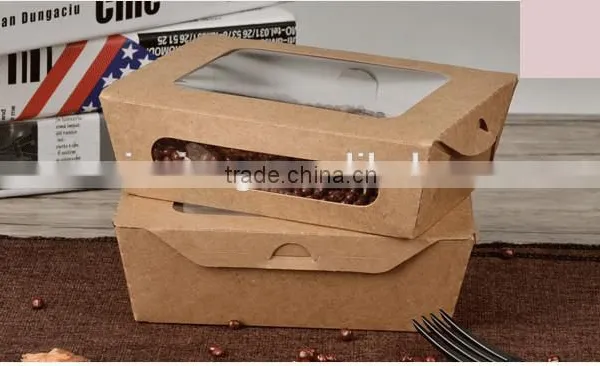 Food Packaging Kraft Salad With Window Boxes Disposable Takeaway Custom l Quality Choice photo-6