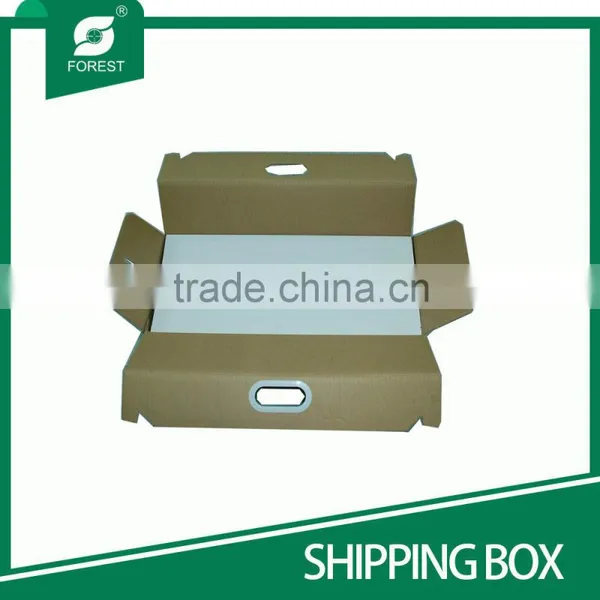 LITHO PRINTED CORRUGATED SHIIPPING BOXES FOR MOVING WITH PLASTIC HANDLE photo-3