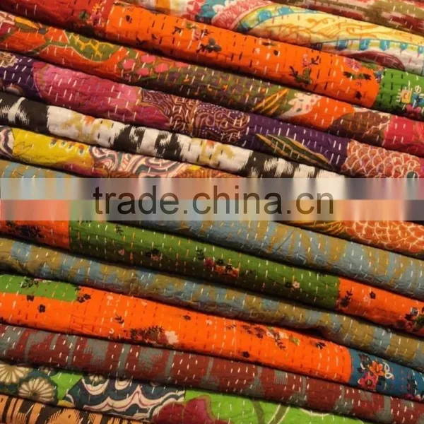 Wholesale Vintage Kantha Quilts Cotton Vintage Quality Vintage Kantha Quilt Indian Reversible Quilts Made Kantha Qui
