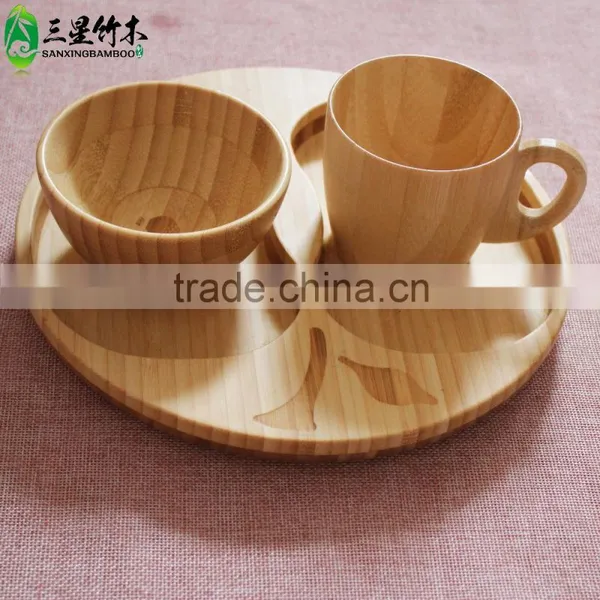 BAMBOO KIDS DINNER SET Food Set With Cup Plate Bowl