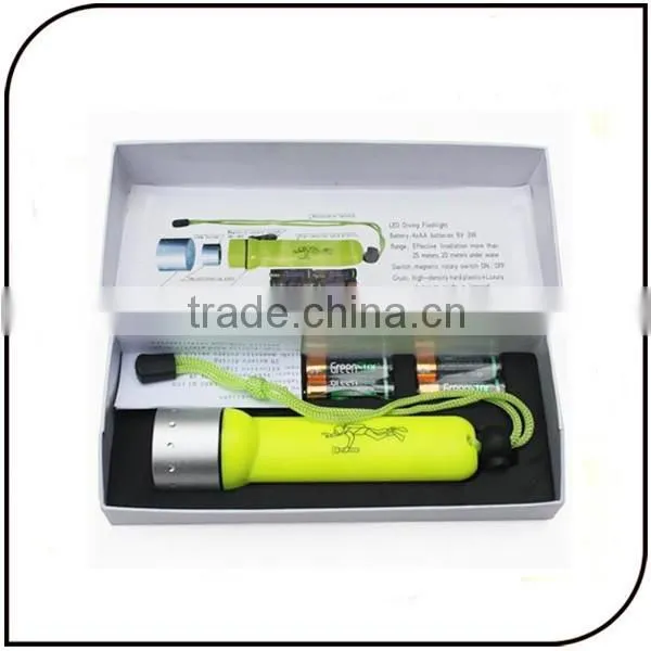 Underwater 160lumen Powed by AA Battery Led Torch Depth 50m Led Diving Flashlight photo-6