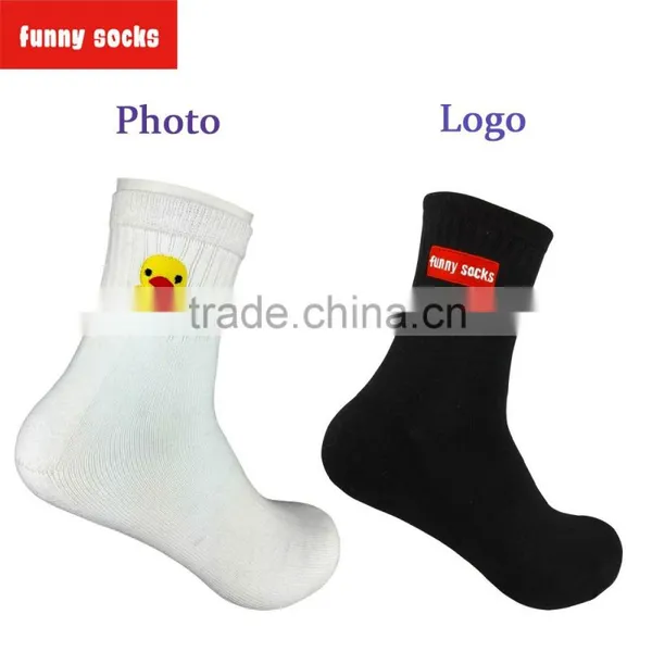 Fashion Design Your Own Embroidery Logo All Styles Socks photo-2
