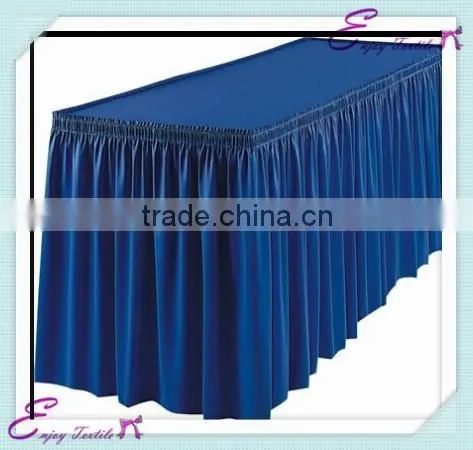 YHK#04 Pleats Table Skirt - Polyester Banquet Wedding Wholesale Chair Cover Sash Table Cloth Skirt Linen