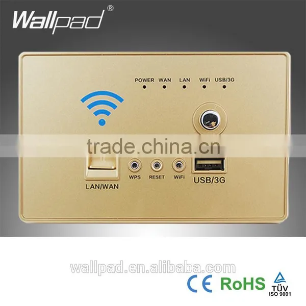 New Design Wallpad Black AU US Standard 118mm*74mm Lan 3G WiFi WPS AP Router Repeater Phone USB Wireless US Wall Charger Socket Quality Choice photo-2