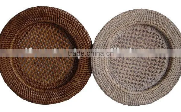 Round Rattan Basket Tray photo-2