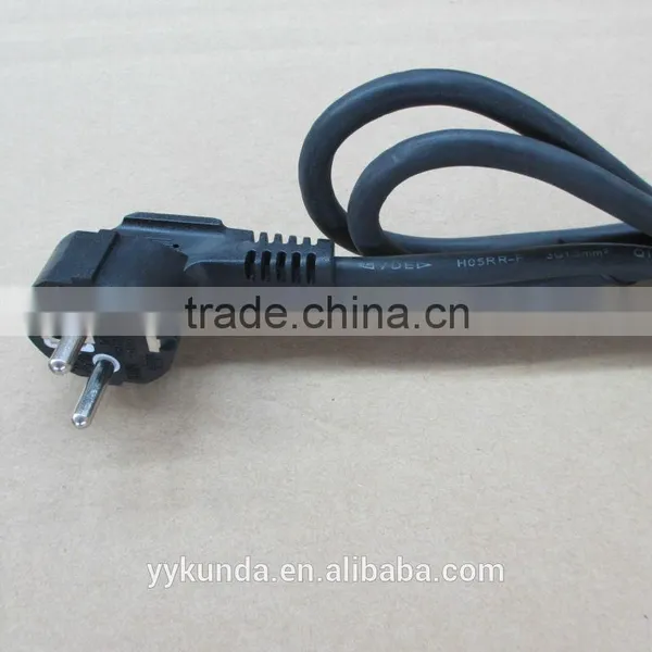 VDE Approved Euro 3 Pin Schuko Plug and H05VV-F H05RN-F ac Power Cord photo-4