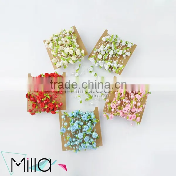 Roses Garland Wedding Decoration Pearls photo-6