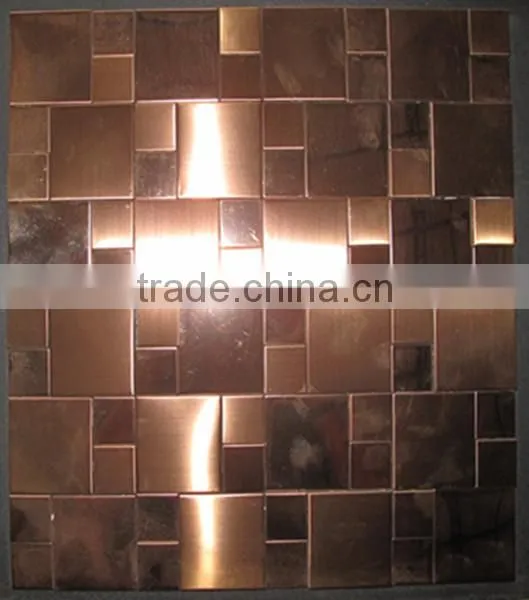 Bronze Color Aluminium Bizassa Mosaic Backsplash