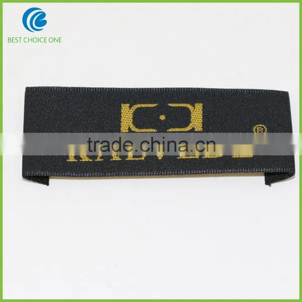 High Grade Custom Woven Labels For Clothing Center Folded Woven Tags photo-4