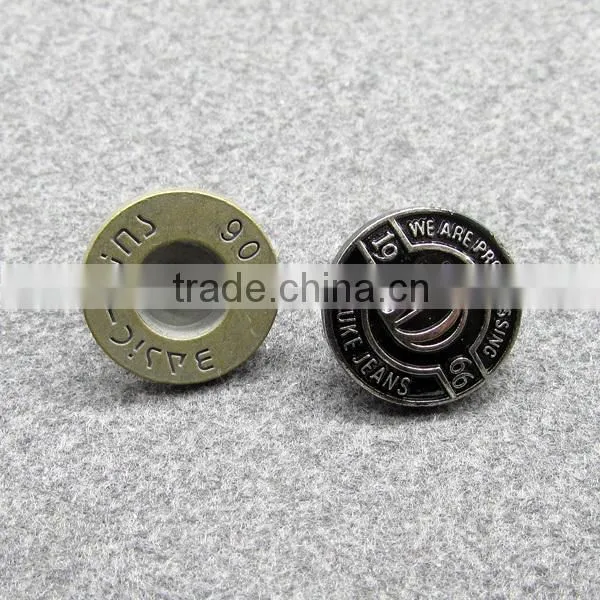Embossing Black Shank Button Metal photo-3