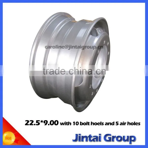 Steel Wheel for STR 22.5x9.00 With 10 Bolt Holes and 5 Air Holes From China Mailand Manufacture photo-3