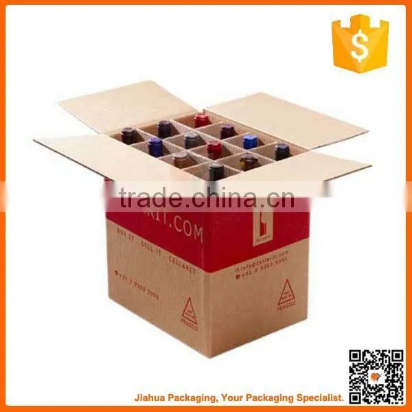 OEM Custom Corrugated Paper Wine Box With Dividers photo-5