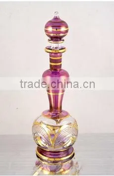 Hot Selling 14 K Gold Egyptian Glass Perfume Bottle