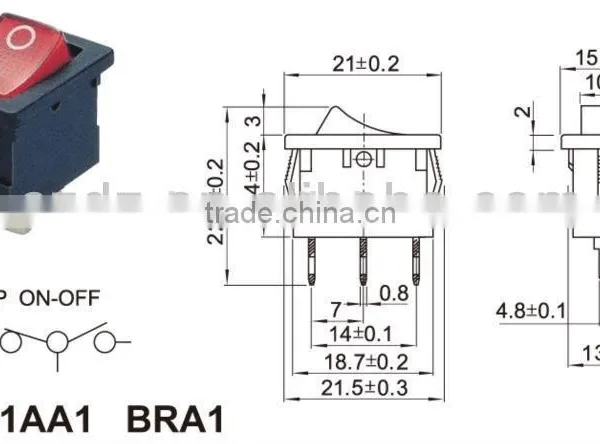 Manufacturer in China 6P Rocker Switch T85,IP65 Rocker Switch photo-3