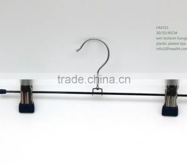 The HEAD Wire Bottom Hanger With Plastic Plated Tips , Skirt/pant Hanger ,metal Hanger photo-2