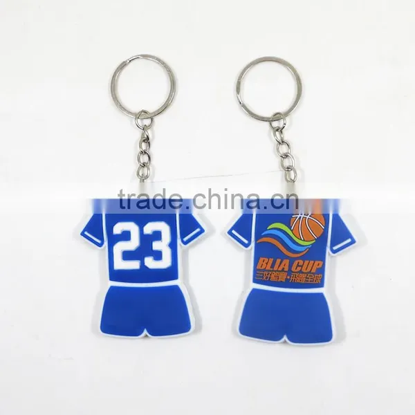 Yiwu Manre Manufacturer Custom Pvc Key Ring Jersey Shaped Rubber Keychain Souvenir Keychain photo-5
