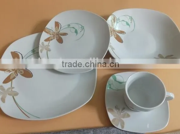 Elegance Porcelain Ceramic Square Dinner Sets Porcelain Tableware Dinnersets With Nice Flower Crockery Items Dinnerware Sets photo-4