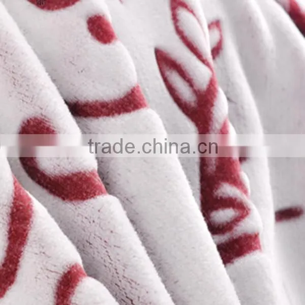 Flower Embossed Flannel Fleece Fabric,3d Bedding Sets Fabric photo-2