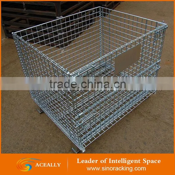 Aceally Foldable Galvanized Metal Cage Pallet photo-6
