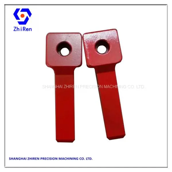 High Precision Iron Parts Painted Red Automation Machine Parts Customized CNC Milled Components