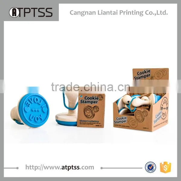 Wooden Handle Cookie Stamp Interchangeable Cookie Stamper Cookie Cutter Stamper photo-3