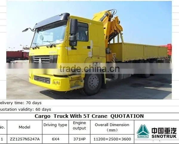 Sinotruk NEW HOWO Mounted Crane Loading 30T Truck With Crane photo-2