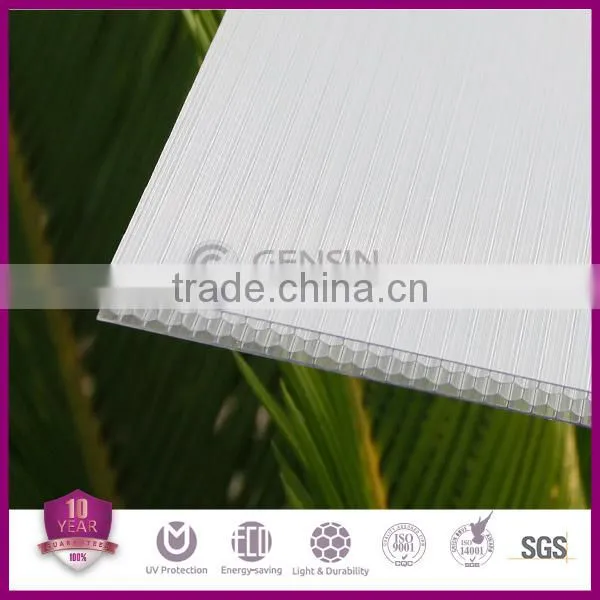 Milky Opal Honeycomb 8-12mm Thick Polycarbonate Sheet Manufacturer Price Co-extrude UV Protection 2100*5800mm photo-4