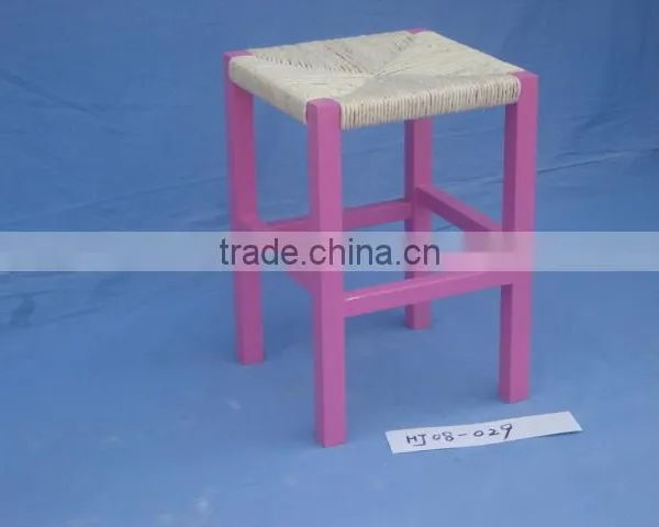 Eco-friend Natural Unfinished Home Decorative Small Wooden Children Chair photo-6