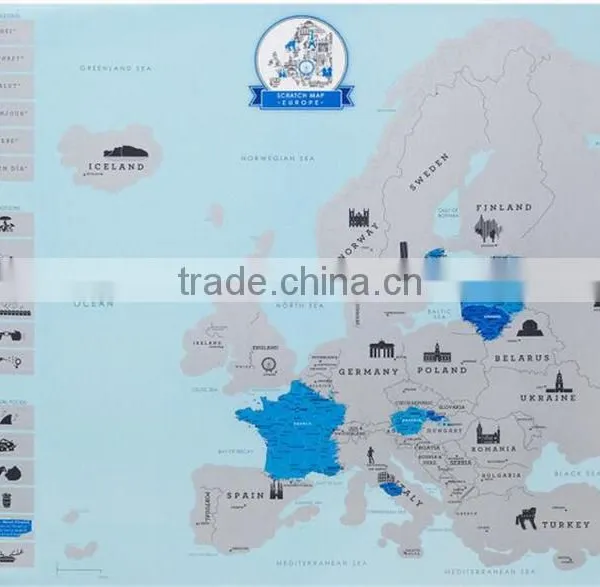 CT-749 World Map of Europe Fun Essential Tour Map New European Version of Travel Map photo-2