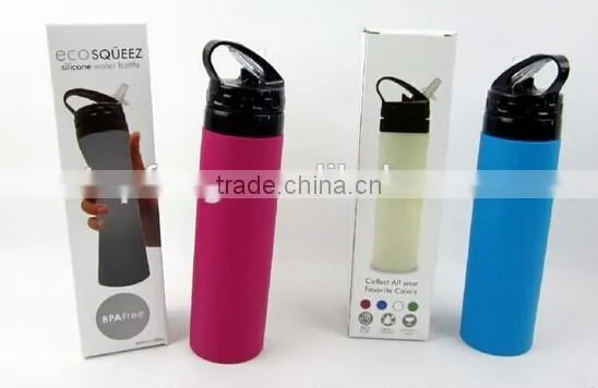 Eco Squeeze Silicone Water Bottle / Silicone Water Bottle / Squeeze Water Bottle photo-6