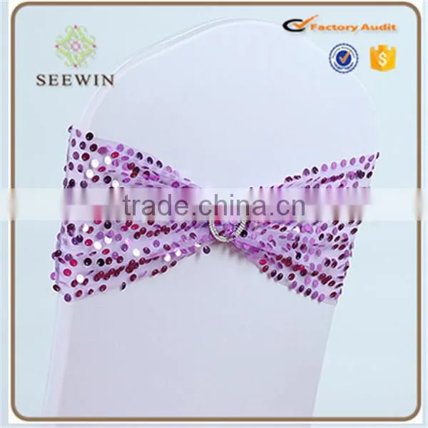 Cheap Sequin Chair Cover Chair Sashes photo-4