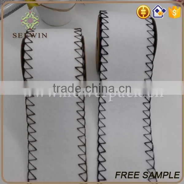 White Felt Fabric Ribbon Roll for Gift Packaging photo-5